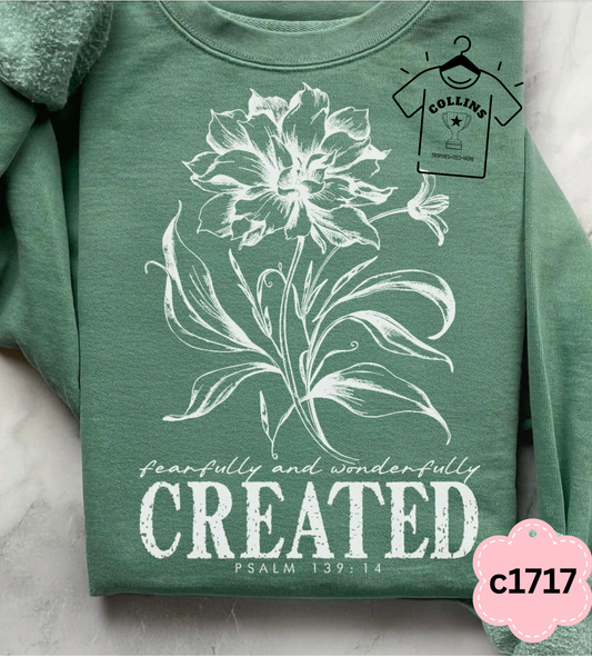Fearfully and Wonderfully Created (Psalm 139:14) Sweatshirt
